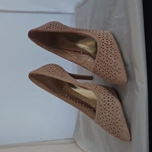 Ralph Lauren blush pink suede pumps